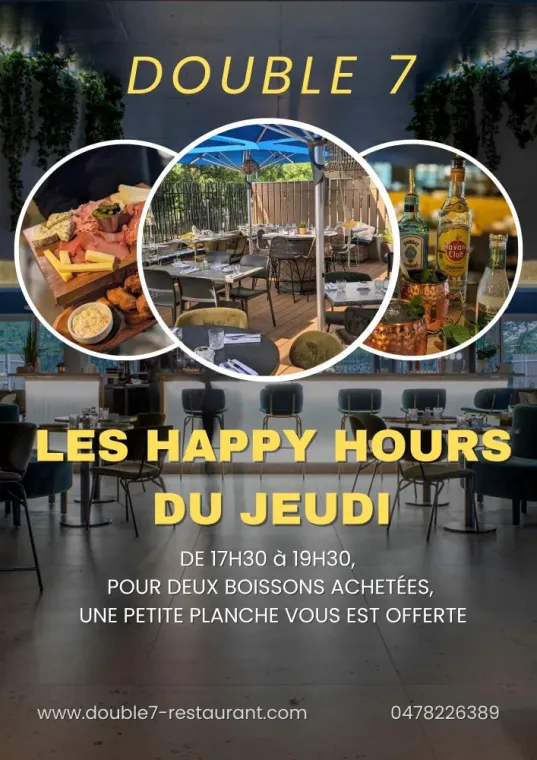 🍸🍻HAPPY HOURS DU JEUDI🍸🍻, Dardilly, Double 7 Dardilly